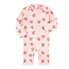 JUMP KIDS - Traje de Baño Enterito Manga Larga Niña Durazno