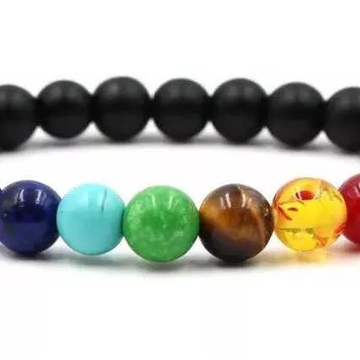GENERICO - Pulsera Piedras Naturales 7 Chakras Quita Mala Vibra Moda
