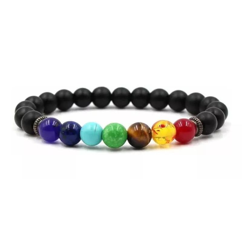 GENERICO - Pulsera Piedras Naturales 7 Chakras Quita Mala Vibra Moda