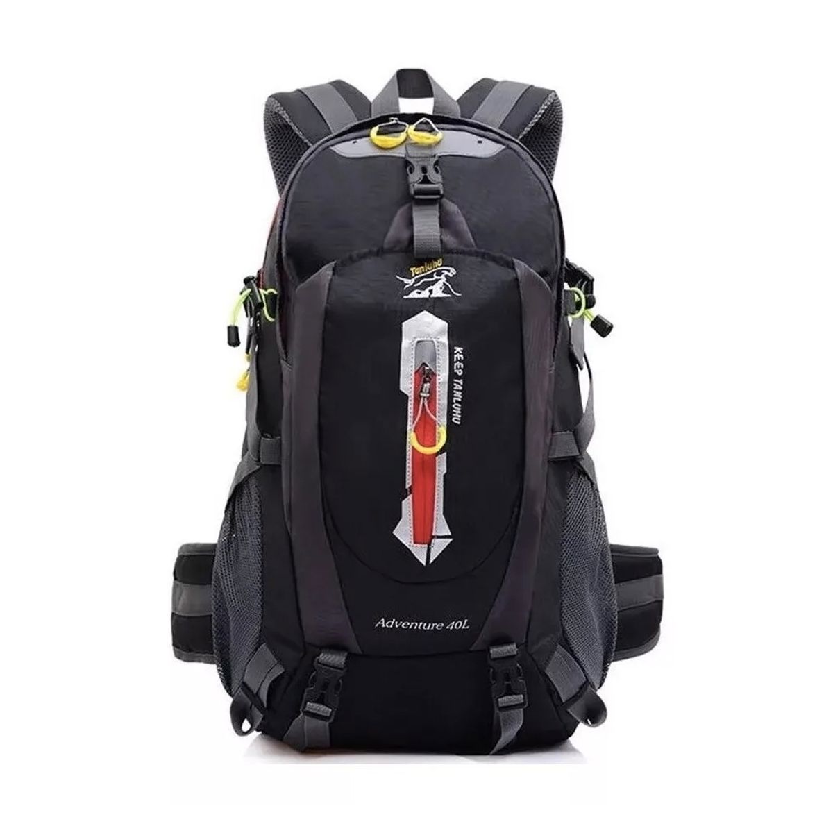 GENERICO - Mochila De Viaje Deportiva Trekking 40 Lts Negro