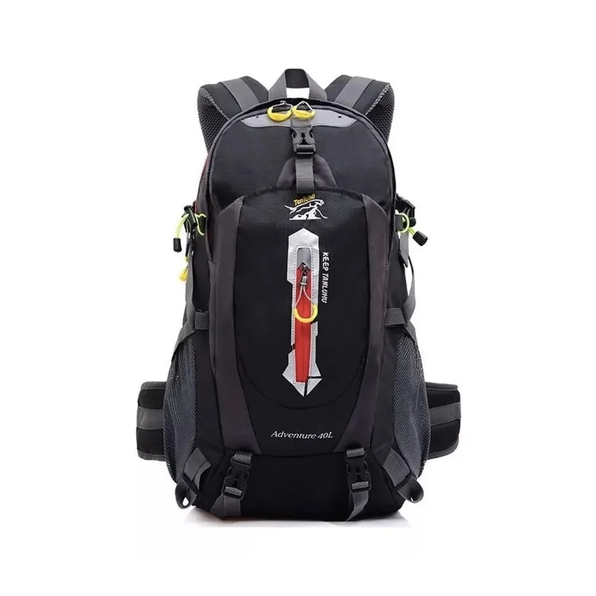 GENERICO - Mochila De Viaje Deportiva Trekking 40 Lts Negro