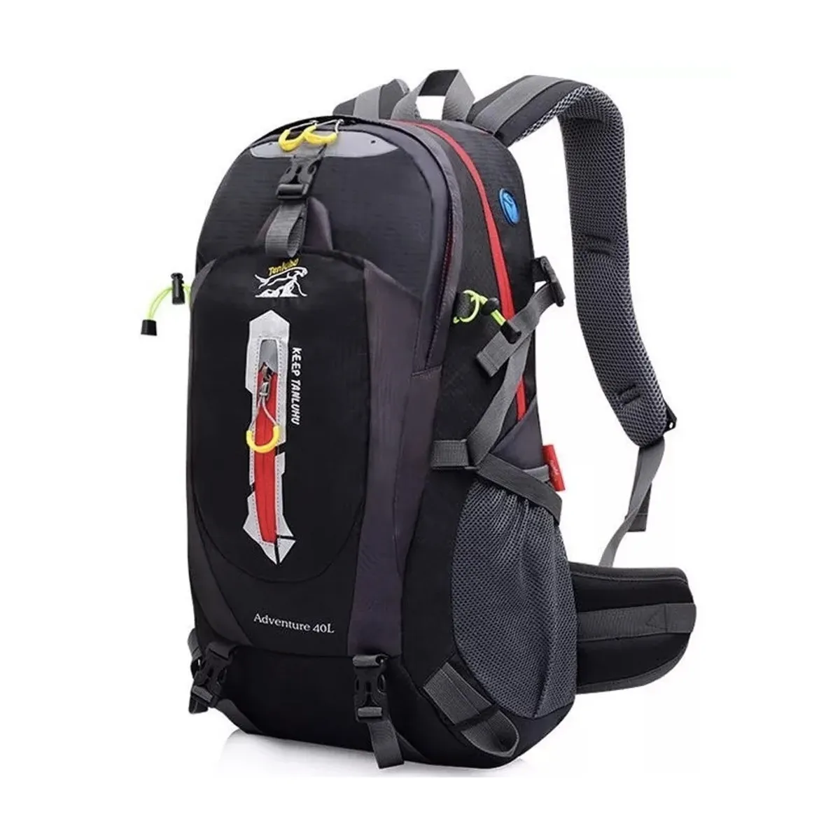 GENERICO - Mochila De Viaje Deportiva Trekking 40 Lts Negro