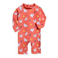 Traje de Baño Enterito Manga Larga Niño Naranja