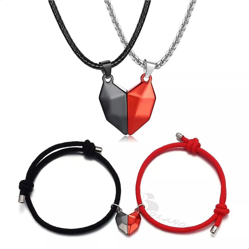 GENERICO - Pulsera Magnética Corazón Para Pareja Piedra De Los Deseos