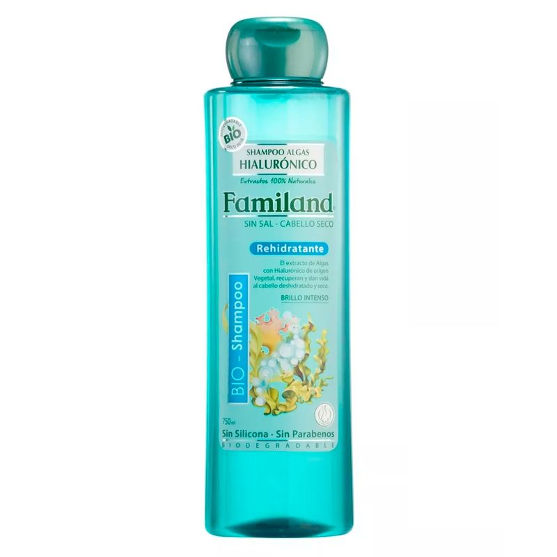 FAMILAND - Shampoo algas hialuronico rehidratante 750ml familand.