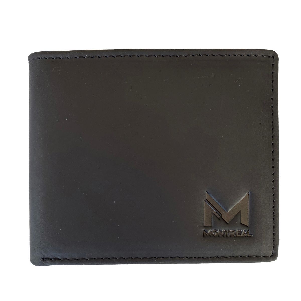 MONTREAL - Billetera hombre cuero genuino protección RFID con caja