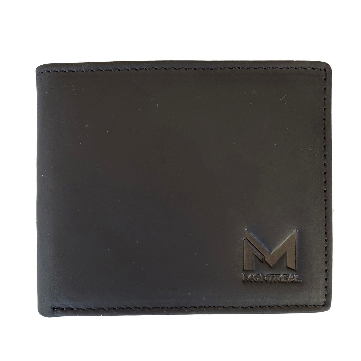 MONTREAL - Billetera hombre cuero genuino protección RFID con caja