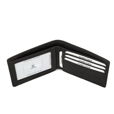 Imagen 2 del producto Billetera hombre cuero genuino protección RFID con caja