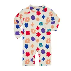 JUMP KIDS - Traje de Baño Enterito Manga Larga Niño Floreado.