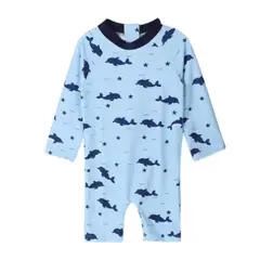JUMP KIDS - Traje de Baño Enterito Manga Larga Niño Delfines.