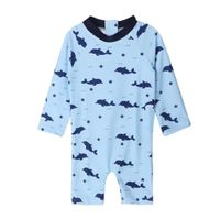 Traje de Baño Enterito Manga Larga Niño Delfines.