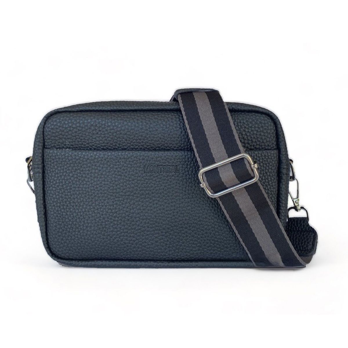 MONTREAL - Bandolera Cartera Cuero Sintético Crossbody con Strap Rayado