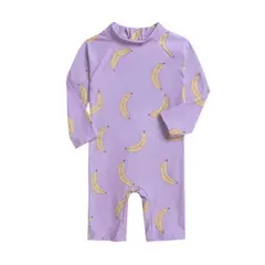 JUMP KIDS - Traje de Baño Enterito Manga Larga Niño Lila.