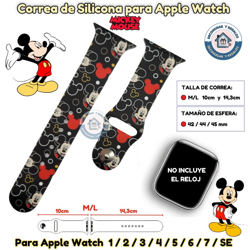 GENERICO - Correa Para Apple Watch Ratón Miki  42-44-45MM M/L