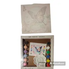GENERICO - KIT PINTURA ACUARELA 20X20 MARIPOSA
