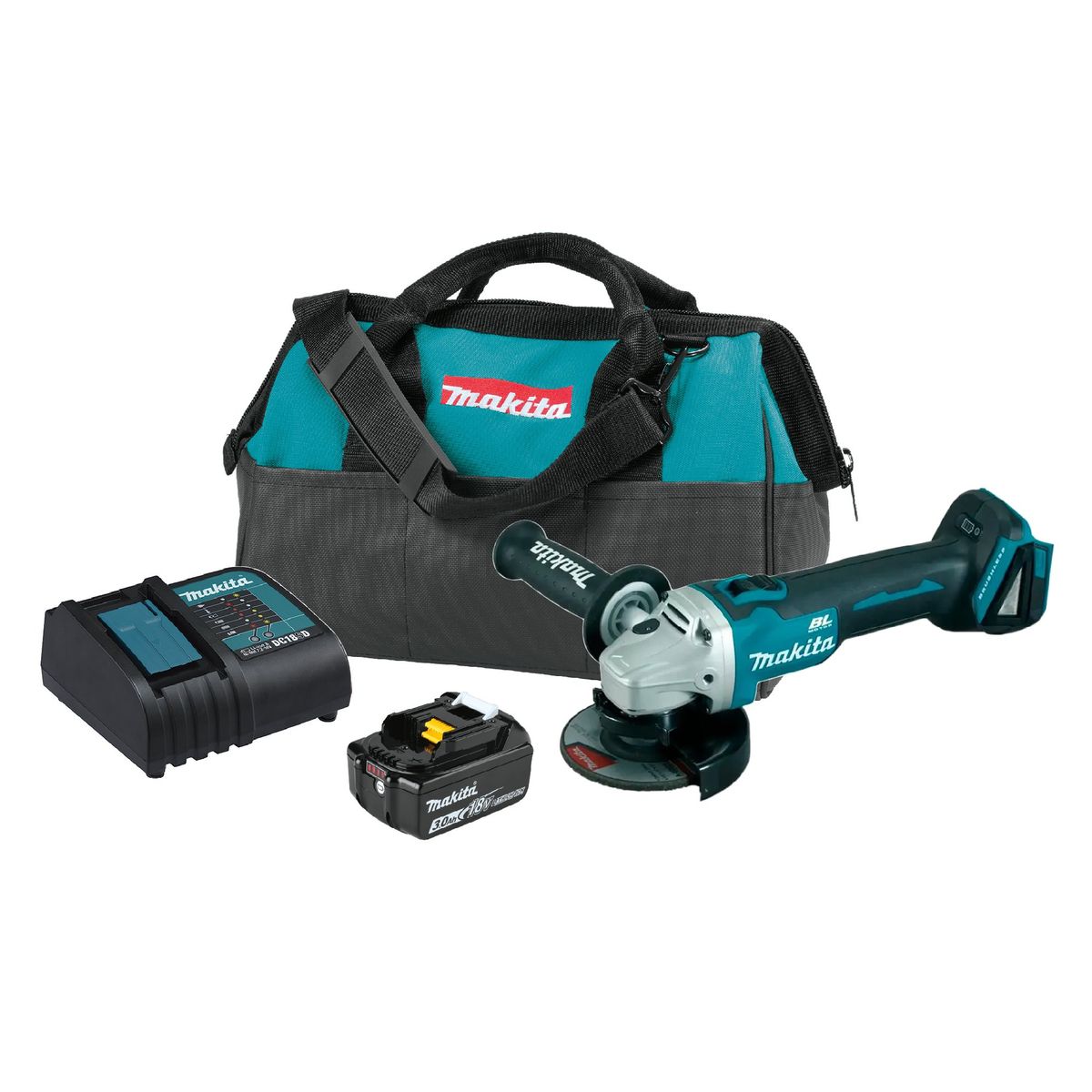 MAKITA - Esmeril Angular Inalámbrico 18v Makita Dga454z + 1 Bateria