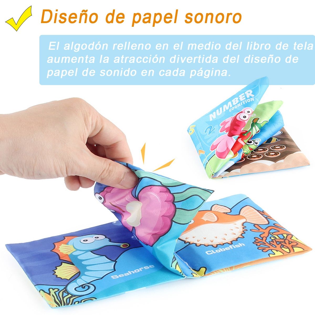 EDWINAYY - Estimulación Para Bebe Libro Sensorial Cognitiva Juguete 6pk