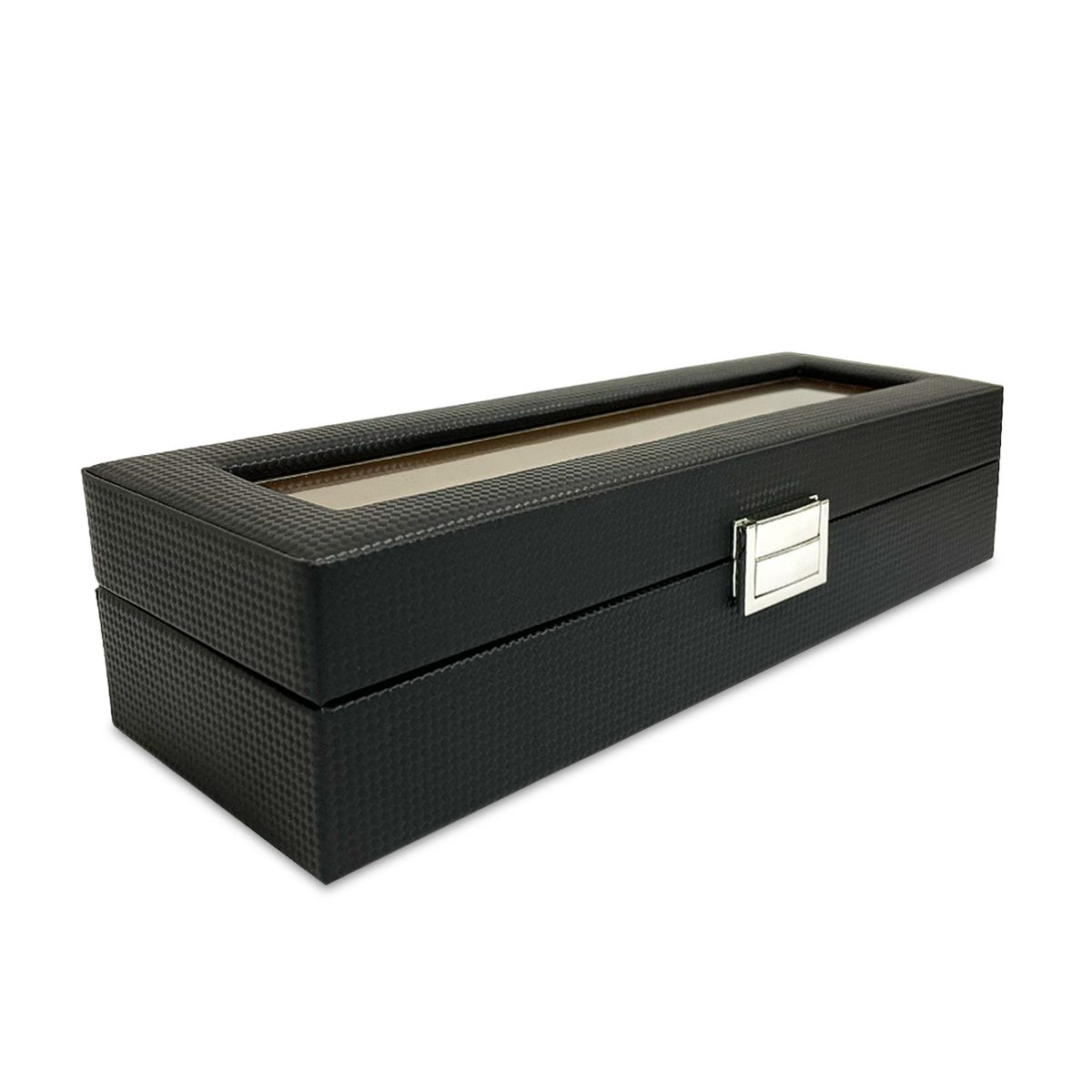 MUNDO ONLINE - Estuche Organizador 6 Separaciones Eco cuero Negra