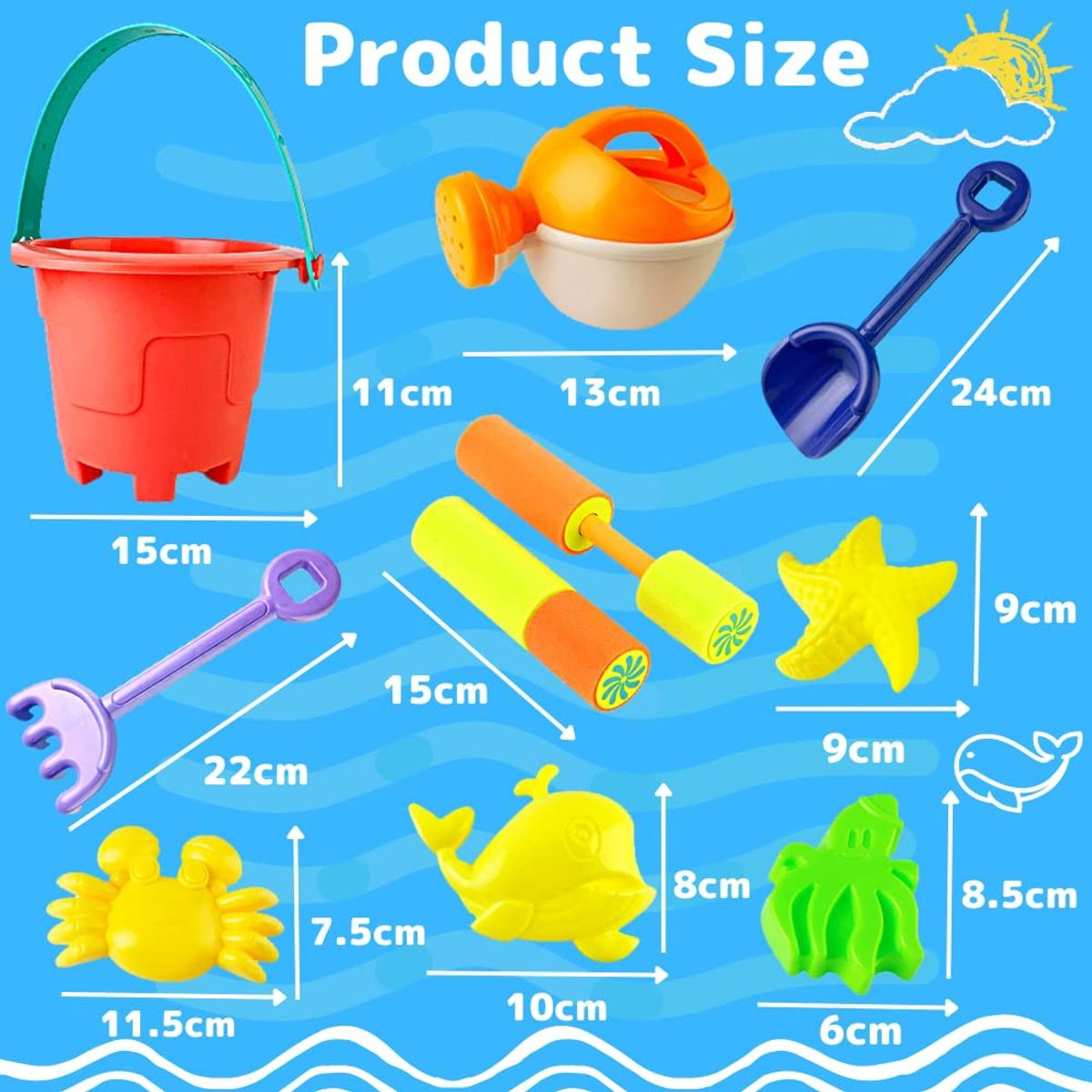 VATYERTY - 10 PCS Juguetes de Playa para Niños