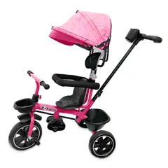 MUNDO ONLINE - Triciclo Coche Infantil 5 En 1 Toldo, Mango Direccional