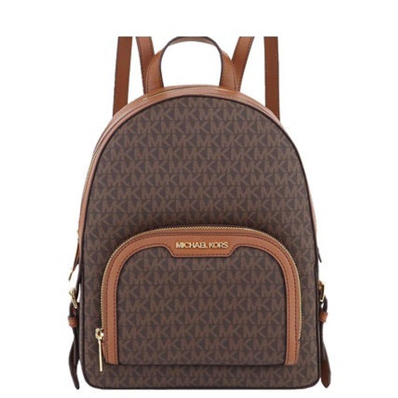 MICHAEL KORS - Mochila Michael Kors Jaycee MD Pkt Monograma cafe