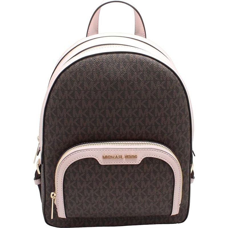 MICHAEL KORS - Mochila Michael Kors Jaycee MD Pkt Powder Monograna cefe y rosa