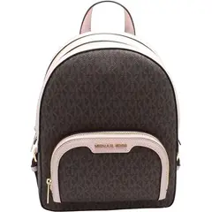 MICHAEL KORS - Mochila Jaycee MD Pkt Powder Monograna cefe y rosa