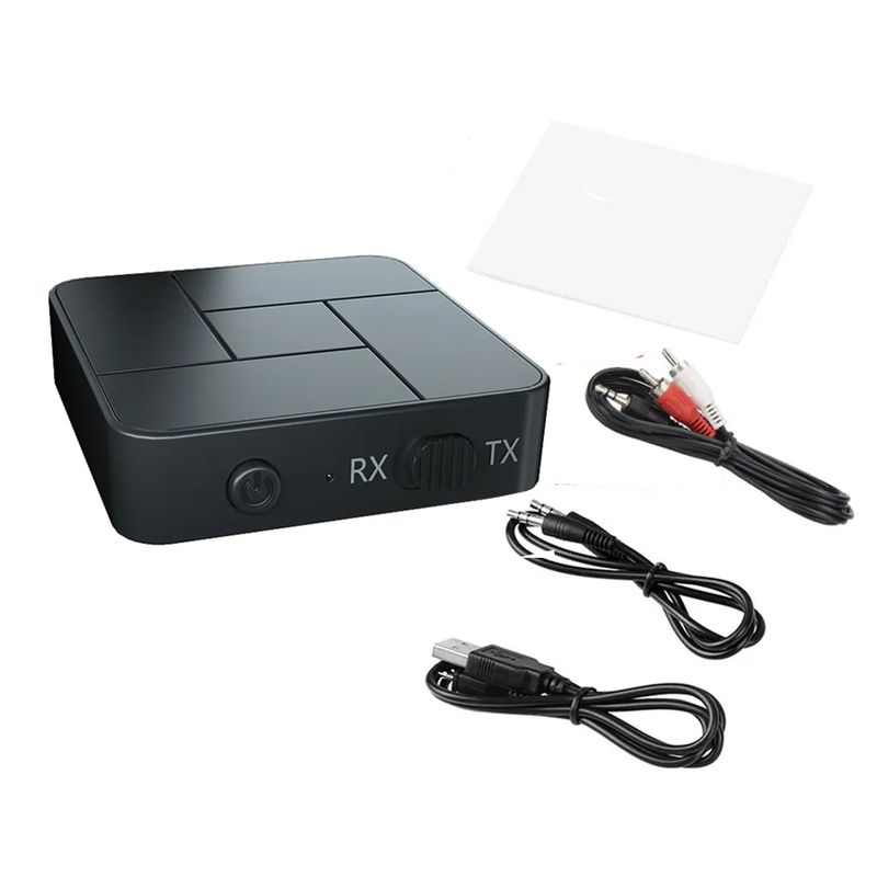 GENERICO - Adaptador Receptor de Audio con Bluetooth 5.0 + Cable 3.5mm y RCA