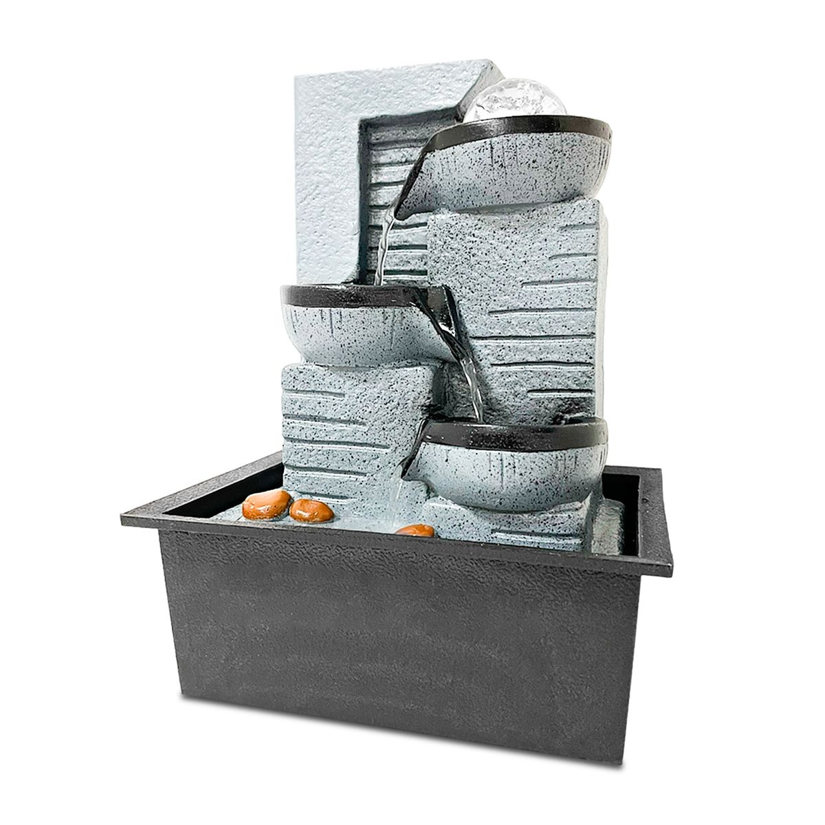 MUNDO ONLINE - Fuente de Agua en Cuencos con Iluminación LED