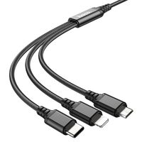 Cable X76 3 en 1 Lightning/Micro-USB/Type-C