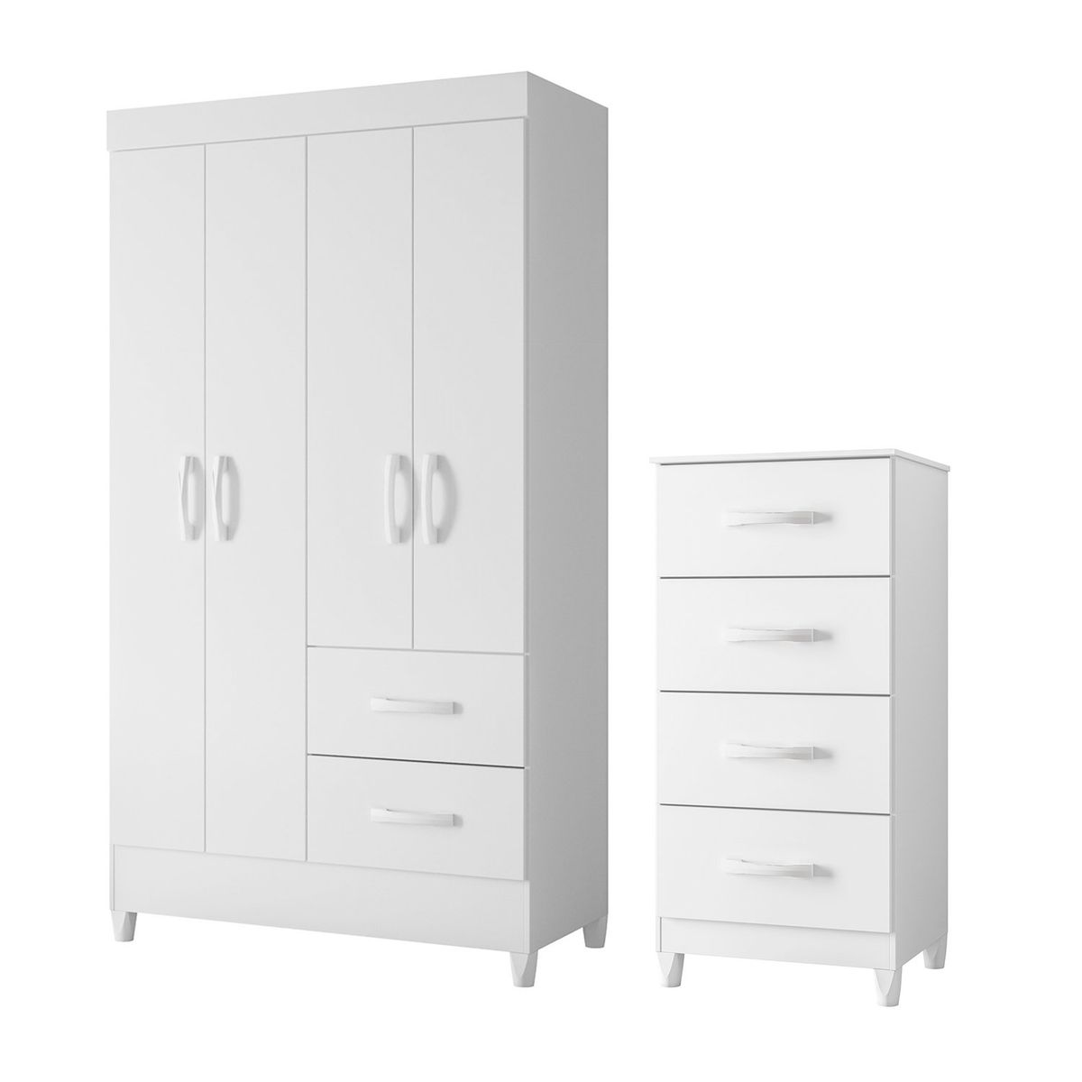 VEKKAHOME - COMBO CLOSET 4P + COMODA 4C WT (271035+276036