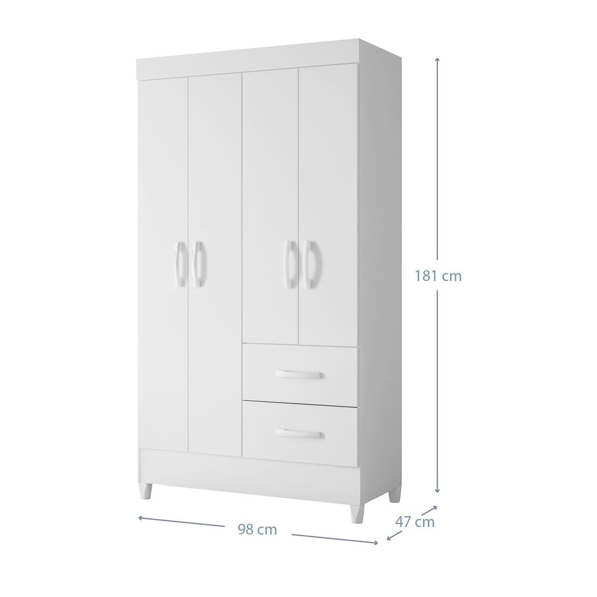VEKKAHOME - COMBO CLOSET 4P + COMODA 4C WT (271035+276036