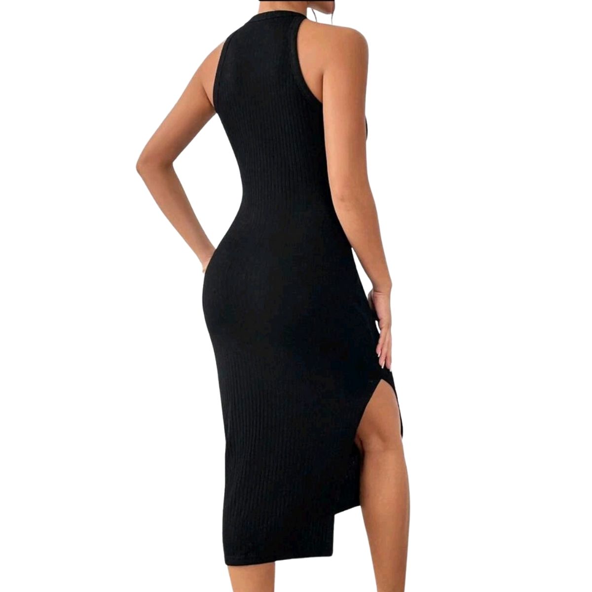 GENERICO - VESTIDO LARGO AJUSTADO JUVENIL SIN MANGAS IDEAL PARA VERANO V041