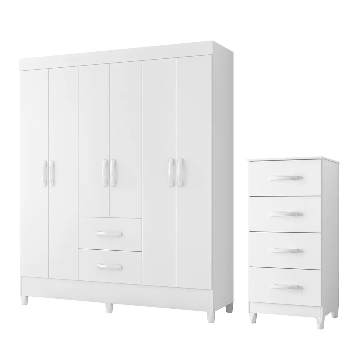 VEKKAHOME - COMBO CLOSET 6P + COMODA 4C WT (271038+276036