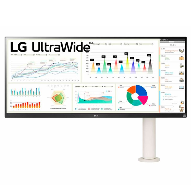 LG - Monitor LG FHD UltraWide 34" IPS 5Ms 100Hz USB-C HDMI DP