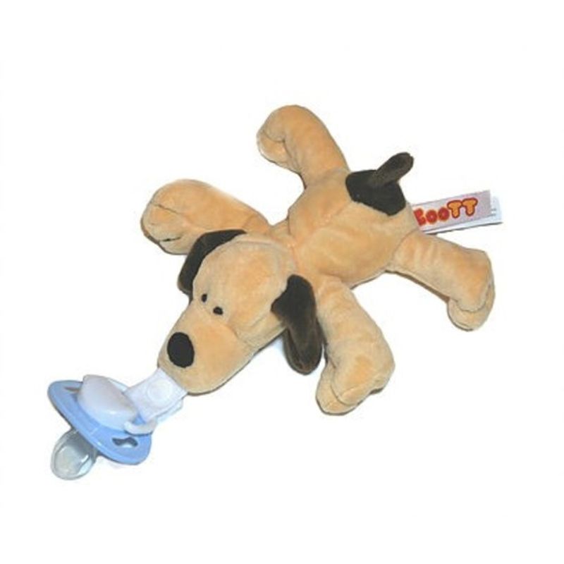 DIFRAX - Sujeta Chupete Peluche Perro con Chupete