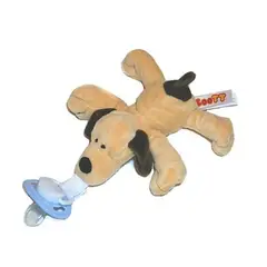 DIFRAX - Sujeta Chupete Peluche Perro con Chupete