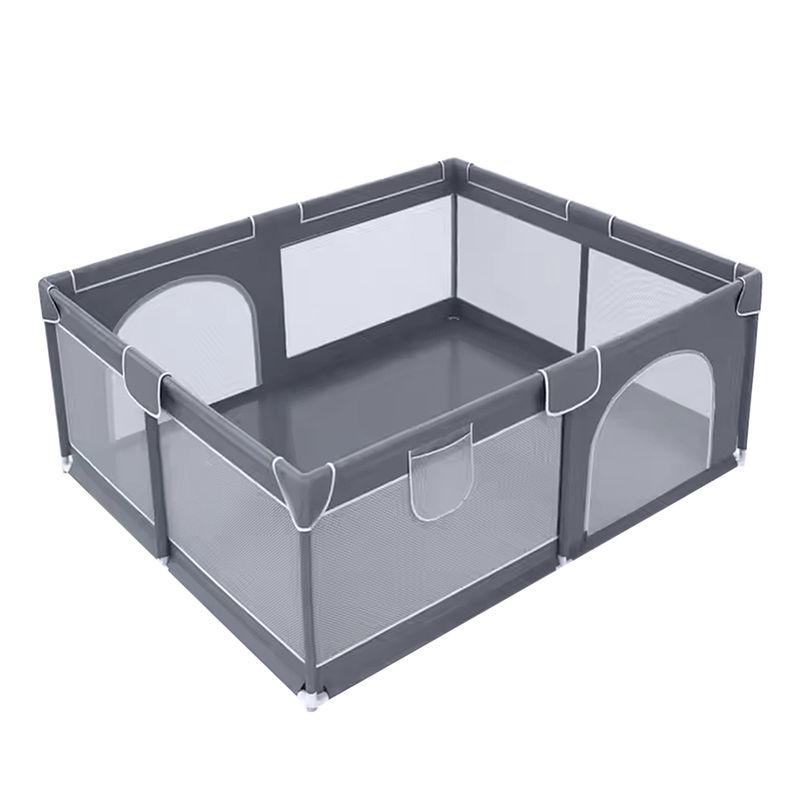 MUNDO ONLINE - Corral de Seguridad Bebe 120cm Cuadrado Gris