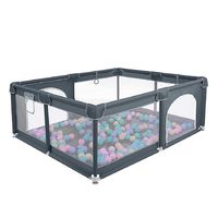 Corral de Seguridad Bebe 180cm Rectangular Gris