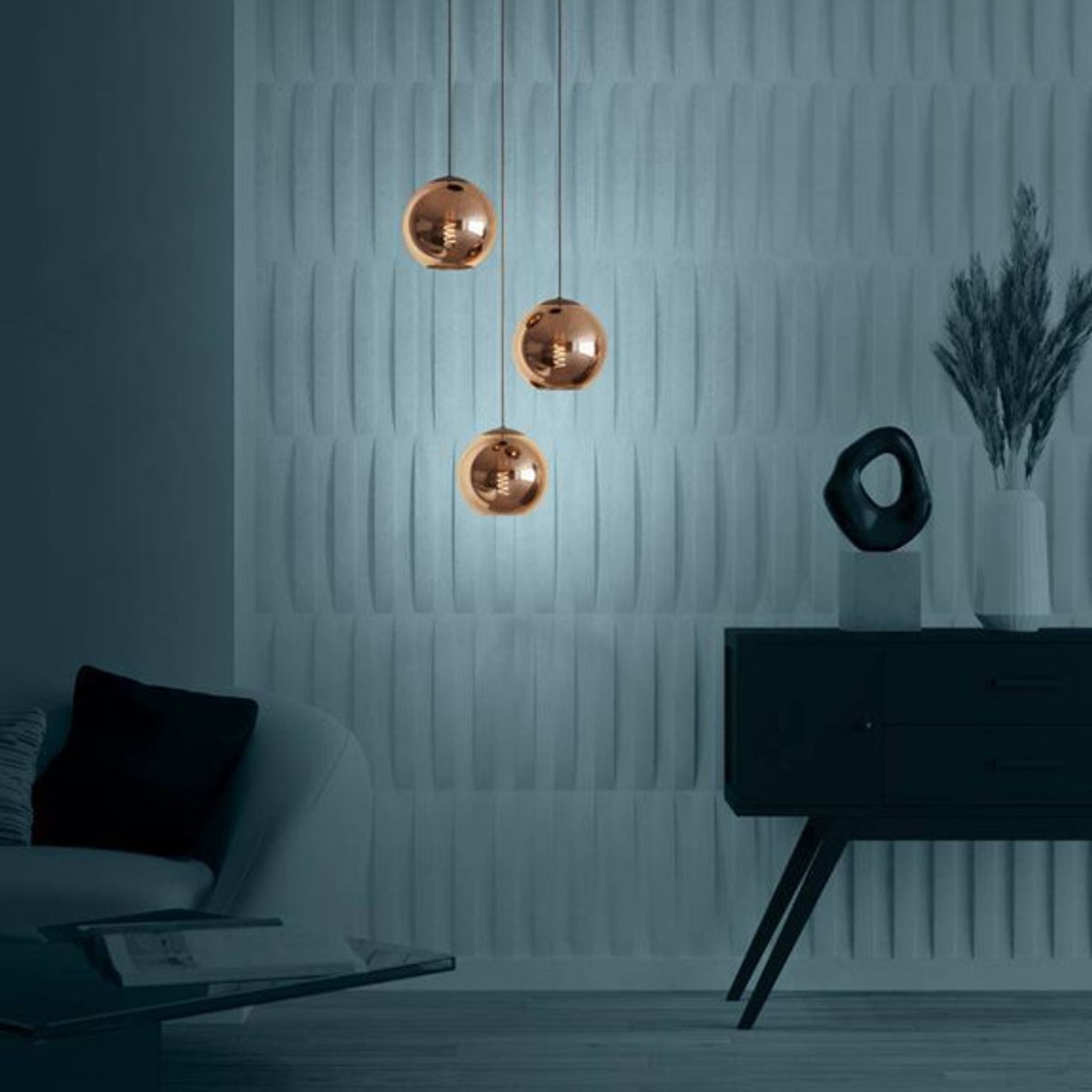 EGLO - Lámpara Colgante Cordoba Acero Negro E27 3X40W IP20 Cod390094