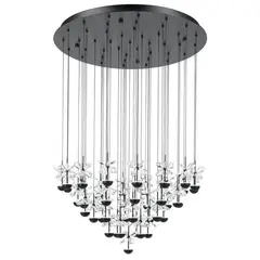 EGLO - Lámpara Colgante Led Pianopoli 2 Acero, Negro 390305