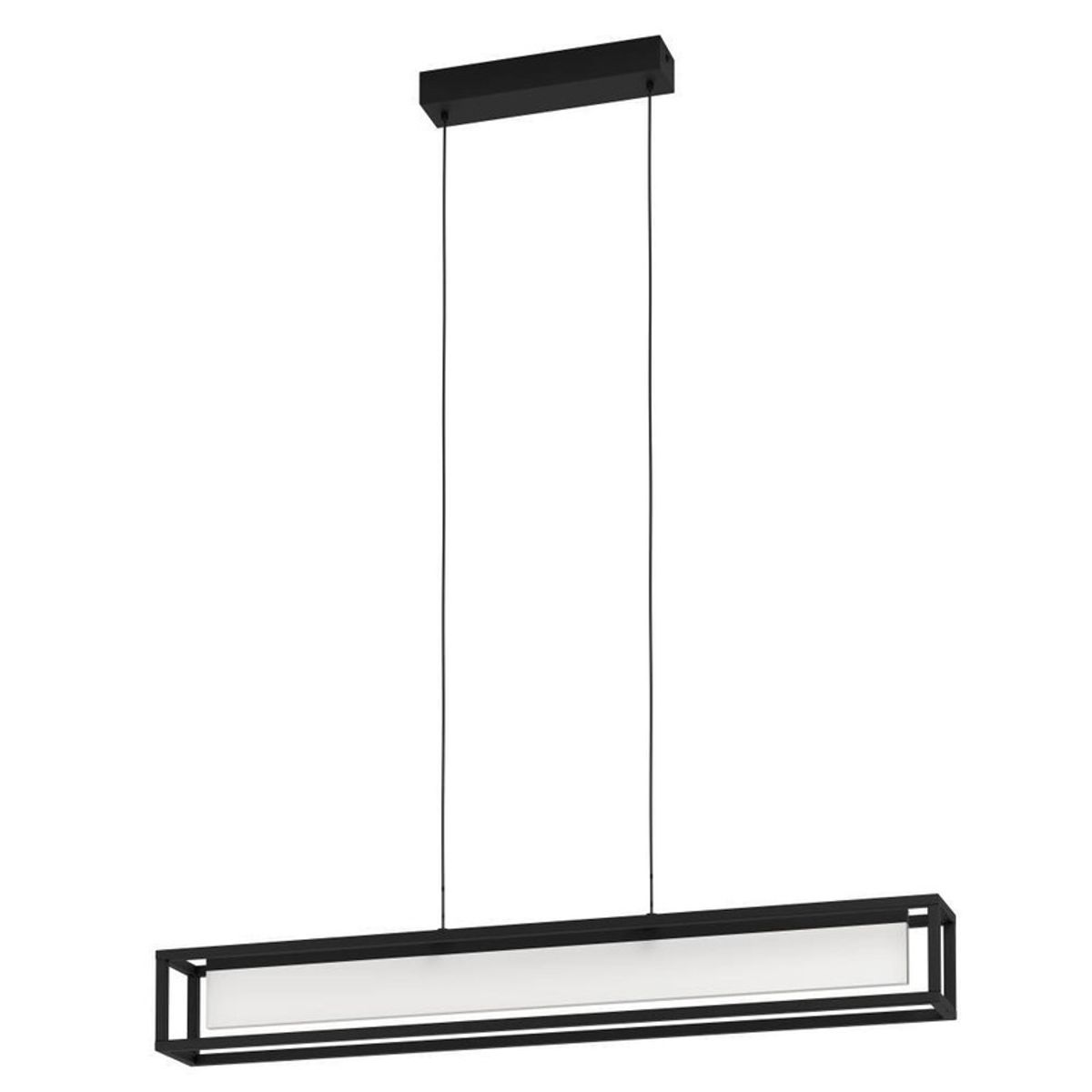 EGLO - Lámpara Colgante Gualajo Negro Led incluida 3000lm 27W Cod39629