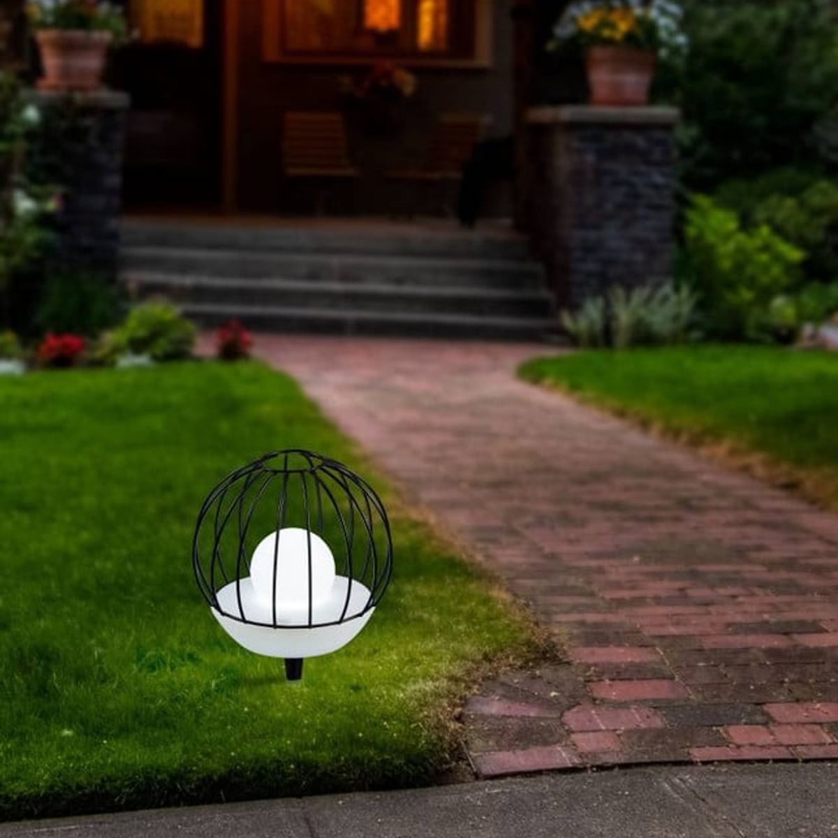 EGLO - Lámpara Solar Acero Canastillo Negro 180X190MM LED 2x02W Cod48854