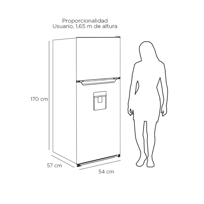 LIBERO - REFRIGERADOR TOP MOUNT NO FROST 248 LTS LRT-265NFNW NEGRO