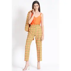 LIOLA - Pantalon Recto Estampado Verde