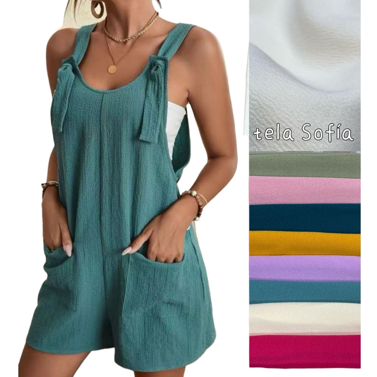 AGW - Pack 2 Jardineras Mujer Tela Sofia