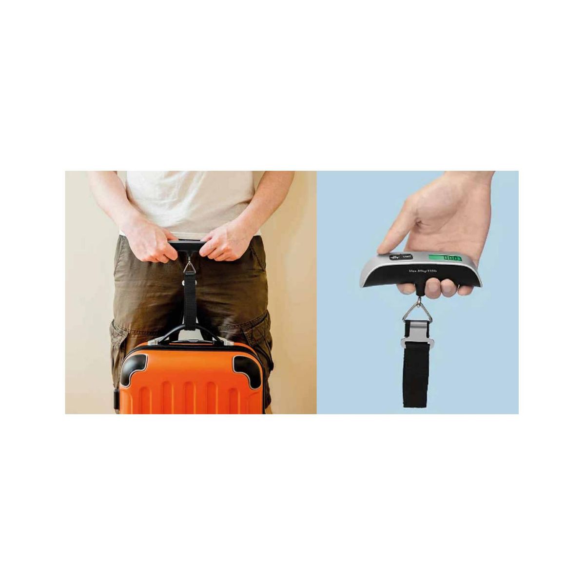 DOMA - Pesa Balanza Portátil Digital 50kg Para Viajes - SC