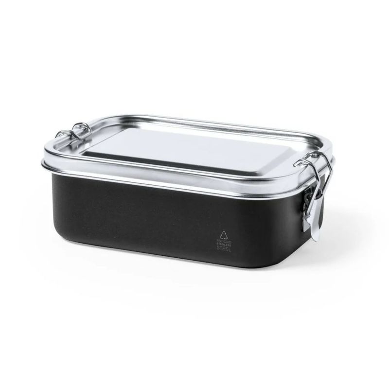 IMPORTCLICK - Contenedor Tupper Hermético Acero Inox. Negro Shonka 750 ML