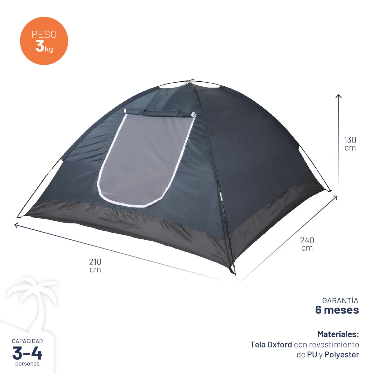 MIGLU - Carpa Camping outdoor 4 personas Miglú