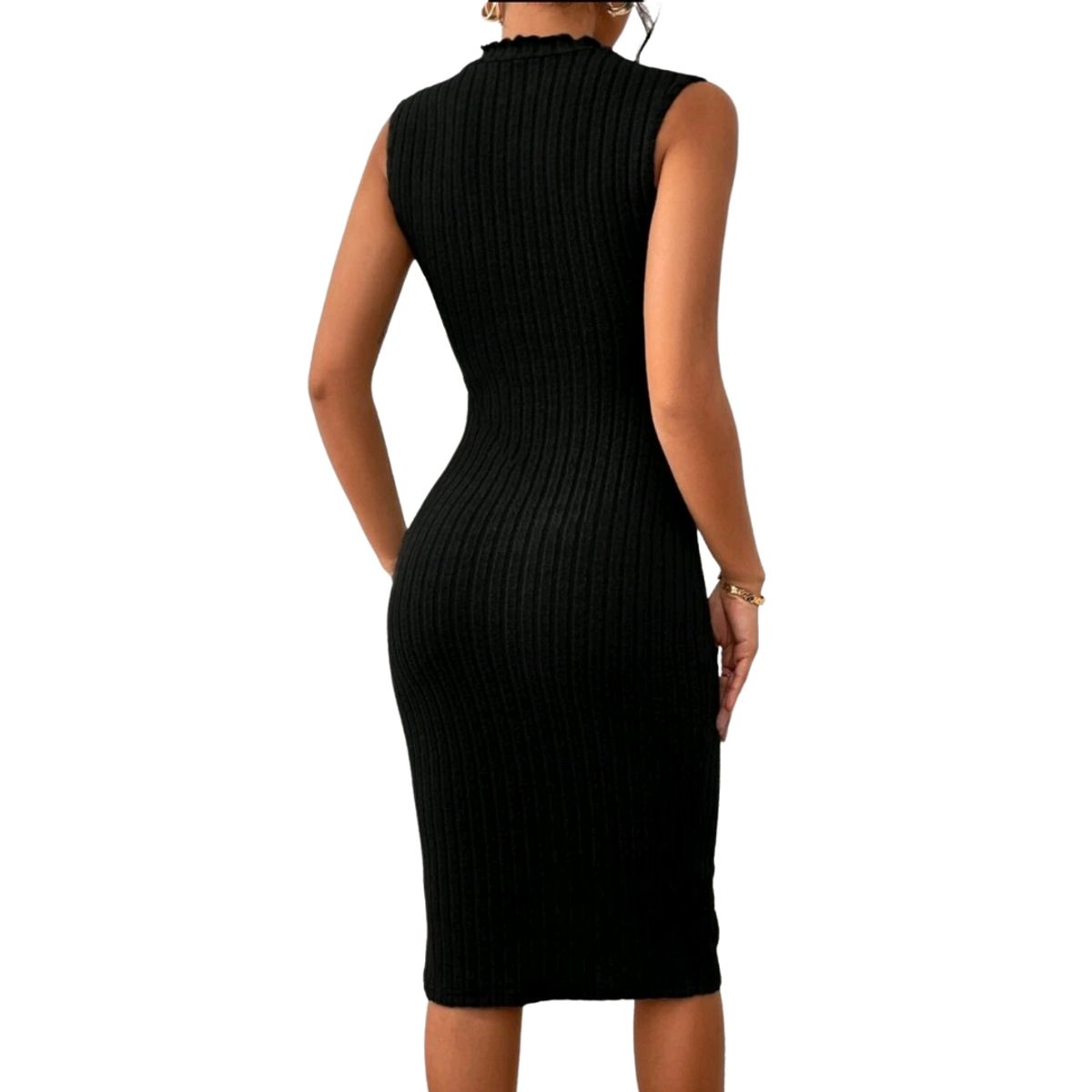 GENERICO - VESTIDO AJUSTADO ABERTURA EN PIERNA SIN MANGAS IDEAL PARA VERANO V068